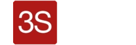 Logo der Firma 3S in Rot und Weiss